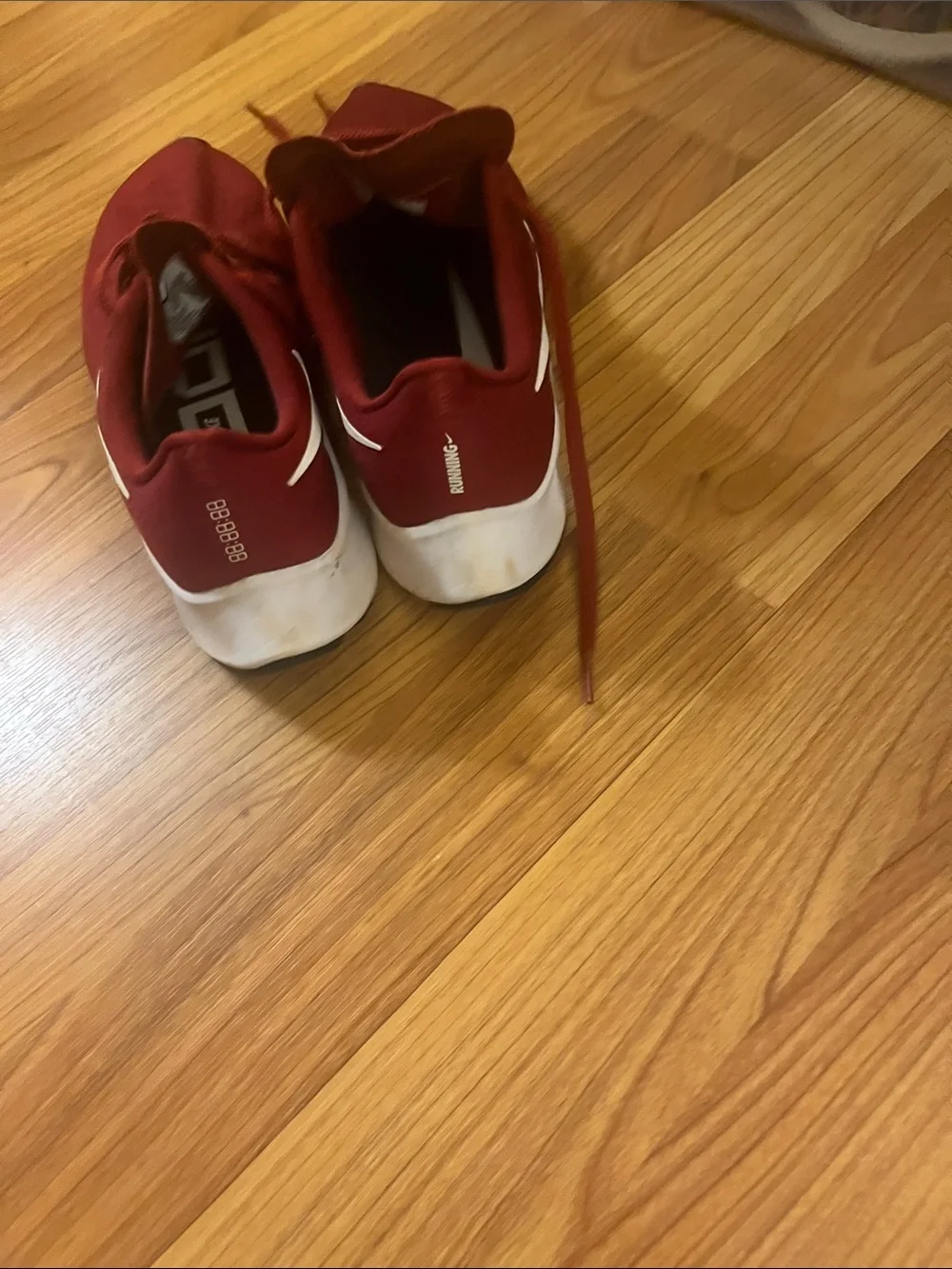 Nike women's Pegasus Red Running Sneaker with White Swoosh